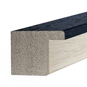 Alternative view of zwart mat houtnerf 19x24 mm