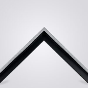 zilver met zwart 35x35 mm